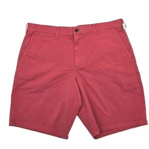Gap 10" Mens Shorts Size 38 Red Casual Flat Front Chino Walking‎